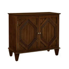 HomeRoots, mobile accentato marrone in legno scolpito, con due ante, 34"