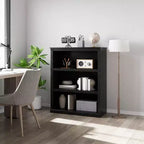 Libreria moderna in legno da terra con mensole aperte, mobile contenitore per casa, ufficio, biblioteca, soggiorno