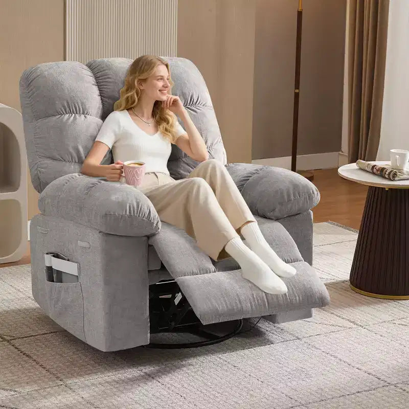 Poltrona Moderna da Salotto con Design Ergonomico Rivestito, Comoda Poltrona per Soggiorno, Camera da Letto o Ufficio