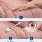 Poltrona Moderna da Salotto con Design Ergonomico Rivestito, Comoda Poltrona per Soggiorno, Camera da Letto o Ufficio