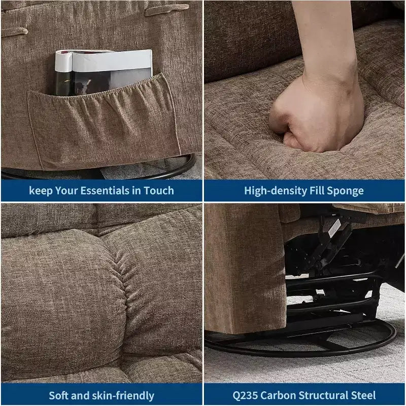 Poltrona Moderna da Salotto con Design Ergonomico Rivestito, Comoda Poltrona per Soggiorno, Camera da Letto o Ufficio