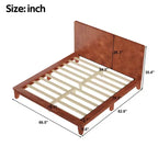 Struttura Letto con Testiera Full/Queen/King Size, Stile Moderno di Metà Secolo - ModernLuxe