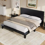 Struttura Letto con Testiera Full/Queen/King Size, Stile Moderno di Metà Secolo - ModernLuxe