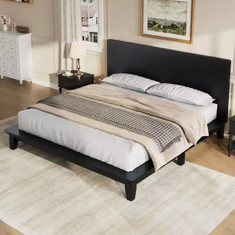 Struttura Letto con Testiera Full/Queen/King Size, Stile Moderno di Metà Secolo - ModernLuxe