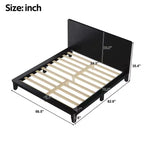 Struttura Letto con Testiera Full/Queen/King Size, Stile Moderno di Metà Secolo - ModernLuxe