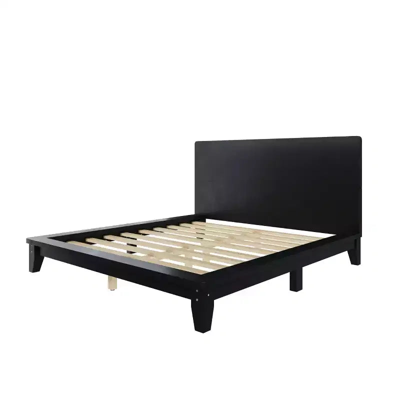 Struttura Letto con Testiera Full/Queen/King Size, Stile Moderno di Metà Secolo - ModernLuxe