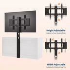 Mobile TV moderno da 65 pollici con supporto per TV da 75 pollici, console multimediale a 9 cassetti regolabile in altezza, centro di intrattenimento robusto in MDF