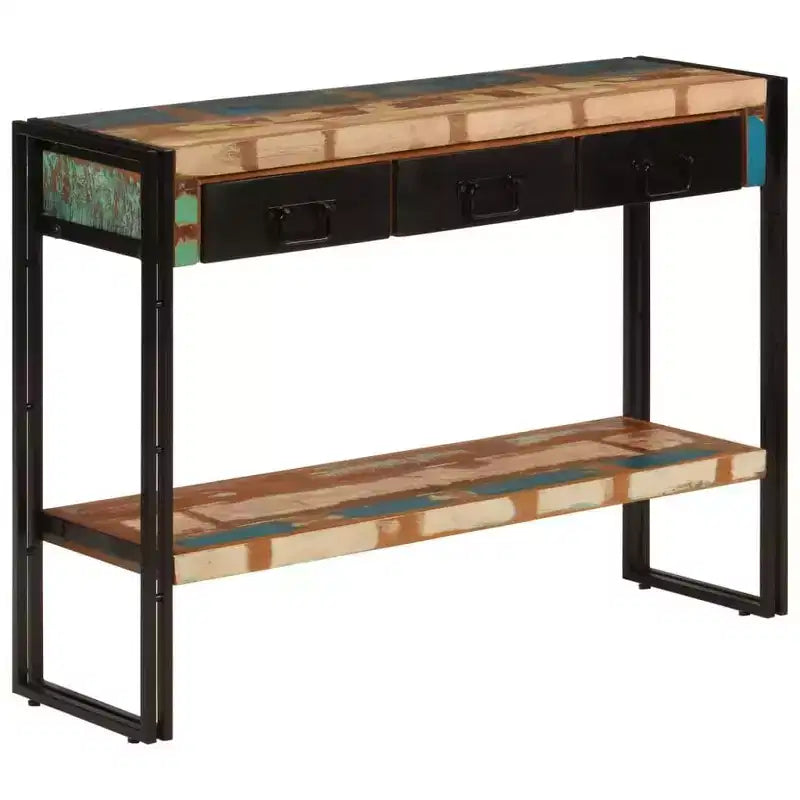 vidaXL Consolle Multicolore Legno massello di recupero, ferro Media