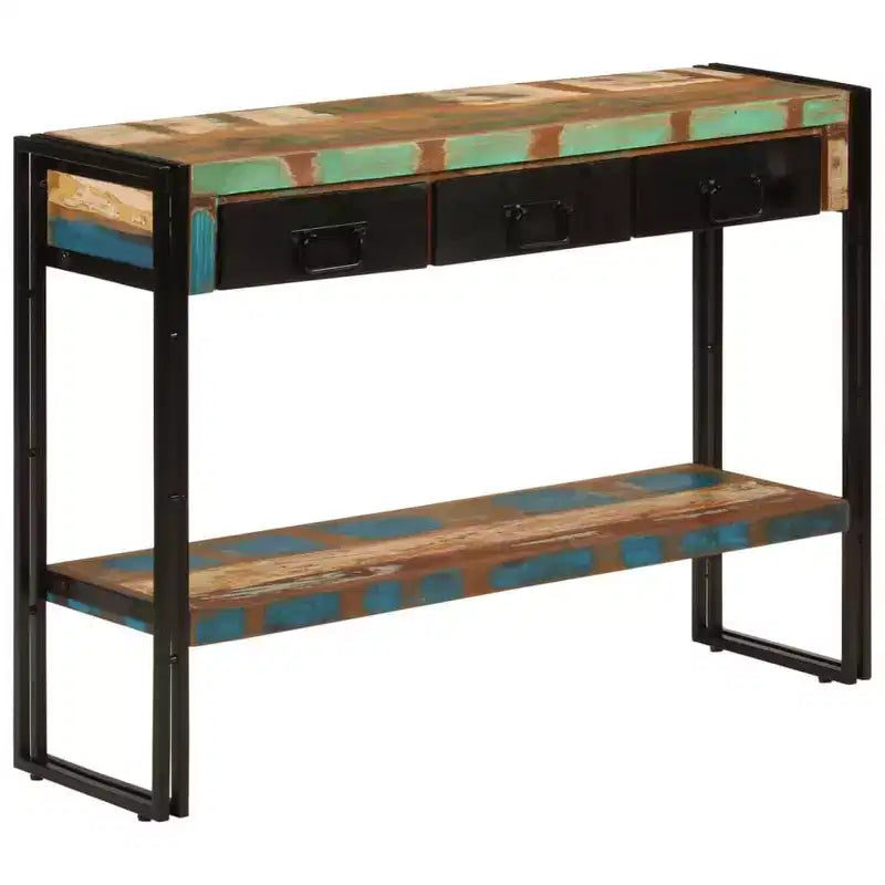 vidaXL Consolle Multicolore Legno massello di recupero, ferro Media