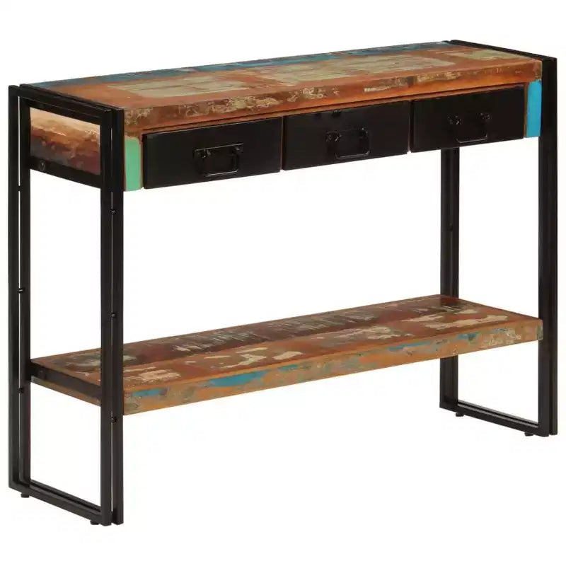 vidaXL Consolle Multicolore Legno massello di recupero, ferro Media