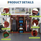 Organizzatore porta sacche da golf in legno, capacità 2 sacche, porta mazze da golf premium da garage, facile da montare, regalo ideale per golfisti e mariti