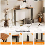 Karl Home Tavolino Divano Consolle Stretto 39,37'' con Prese di Corrente e Porta USB