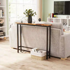 Karl Home Tavolino Divano Consolle Stretto 39,37'' con Prese di Corrente e Porta USB