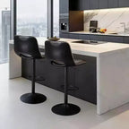 Set di 2 sgabelli da bar girevoli moderni regolabili, base in metallo ergonomica robusta, sedie comode altezza bancone, per isola cucina, sala da pranzo, soggiorno