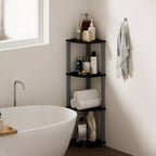 HOMLUX Scaffale ad angolo a 4 ripiani, Scaffale aperto per bagno, soggiorno, ufficio