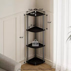 HOMLUX Scaffale ad angolo a 4 ripiani, Scaffale aperto per bagno, soggiorno, ufficio