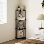 HOMLUX Scaffale ad angolo a 4 ripiani, Scaffale aperto per bagno, soggiorno, ufficio