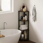 HOMLUX Scaffale ad angolo a 4 ripiani, Scaffale aperto per bagno, soggiorno, ufficio