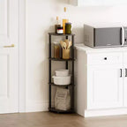 HOMLUX Scaffale ad angolo a 4 ripiani, Scaffale aperto per bagno, soggiorno, ufficio