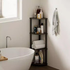 HOMLUX Scaffale ad angolo a 4 ripiani, Scaffale aperto per bagno, soggiorno, ufficio