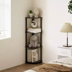 HOMLUX Scaffale ad angolo a 4 ripiani, Scaffale aperto per bagno, soggiorno, ufficio