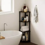 HOMLUX Scaffale ad angolo a 4 ripiani, Scaffale aperto per bagno, soggiorno, ufficio