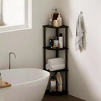 HOMLUX Scaffale ad angolo a 4 ripiani, Scaffale aperto per bagno, soggiorno, ufficio