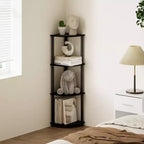 HOMLUX Scaffale ad angolo a 4 ripiani, Scaffale aperto per bagno, soggiorno, ufficio