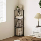 HOMLUX Scaffale ad angolo a 4 ripiani, Scaffale aperto per bagno, soggiorno, ufficio