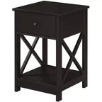 Tavolino rettangolare HomeStock con ripiano in legno, 1 pezzo