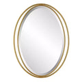 Uttermost Rhodes Metallic Gold Leaf 24 1/4 x 32 Oval Wall Mirror