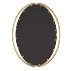 Specchio da parete ovale Uttermost Rhodes con foglia d'oro metallizzato 24 1/4 x 32