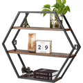 Home Collection Hexagon Floating Shelves for Wall