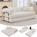 2 In 1 Convertible Sleeper Sofa Bed Couch, Comfy Corduroy Folding Sofa Bed with Deep Seat & Wide Armrest, No Assembly, Boneless Floor Couch