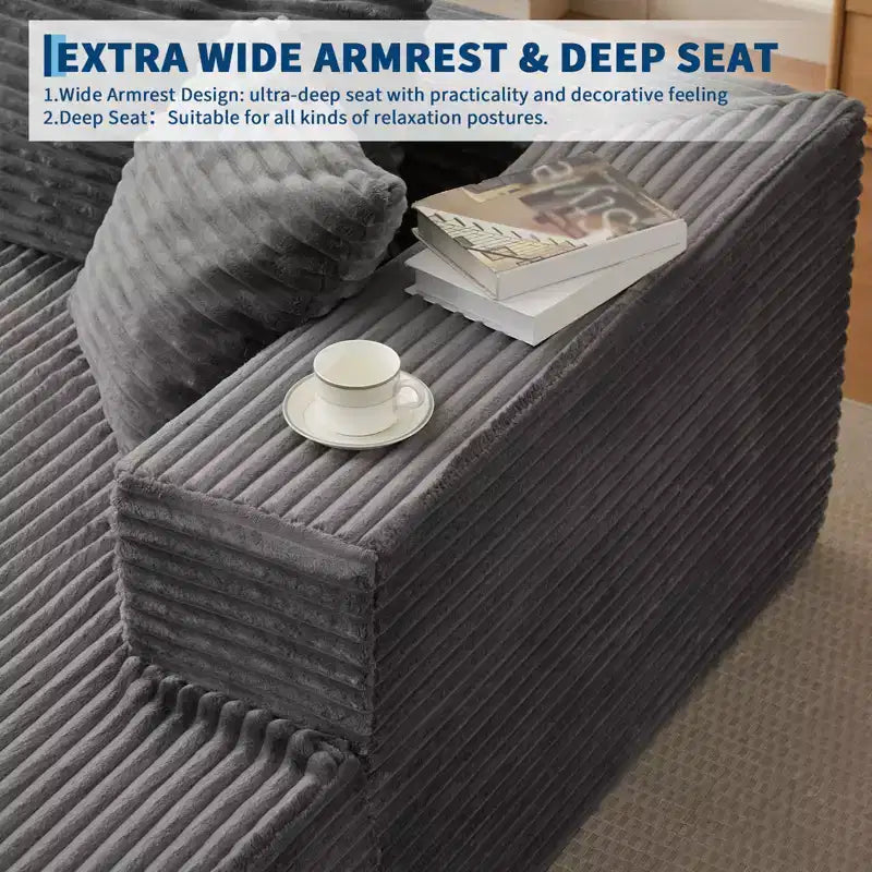 Divano angolare Cloud 106, chaise longue a destra, ultra morbido