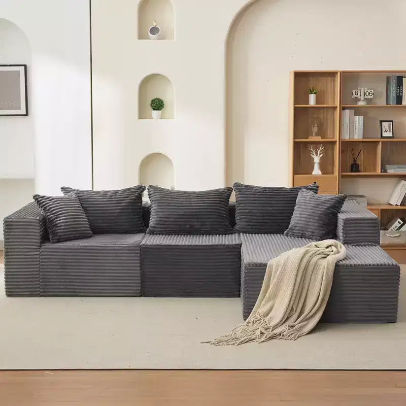 Divano angolare Cloud 106, chaise longue a destra, ultra morbido