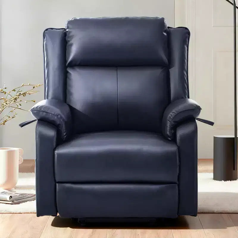 KERDOM PU Leather Electric Recliner, Living Room Style, with Side Pockets and Height Adjustment