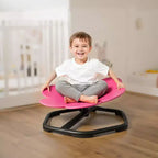 VEVOR Sedia Girevole per Bambini, Capacità 100 kg, Sedia Girevole Sensoriale a Forma di Fiore con Base in Metallo Antiscivolo, Seduta Girevole per Bambini, Rossa