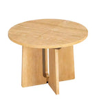 GDFStudio Lucien Tavolo da Pranzo Estensibile con Prolunga Rimovibile e Gambe Incrociate in Legno di Gomma