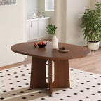 GDFStudio Lucien Extendable Dining Table with Removable Leaf and Criss Cross Rubberwood Legs