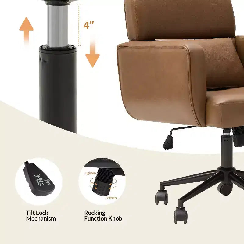 Sedia da ufficio moderna di metà secolo Valerie|HULALA HOME