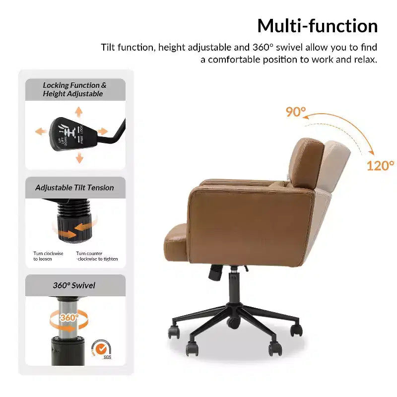Sedia da ufficio moderna di metà secolo Valerie|HULALA HOME