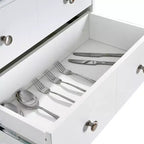 Dispensa da cucina alta 170 cm con ante, cassetti e ripiani regolabili
