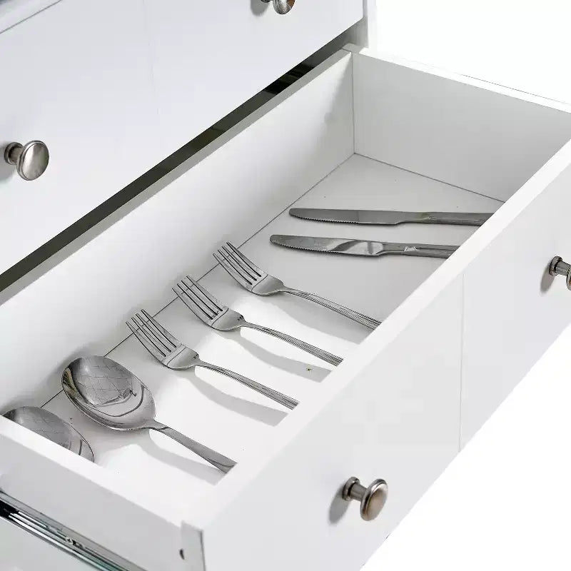 Dispensa da cucina alta 170 cm con ante, cassetti e ripiani regolabili
