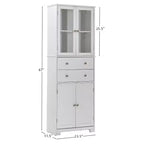 Dispensa da cucina alta 170 cm con ante, cassetti e ripiani regolabili