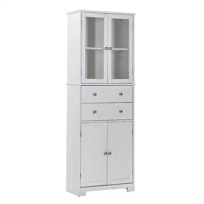 Dispensa da cucina alta 170 cm con ante, cassetti e ripiani regolabili