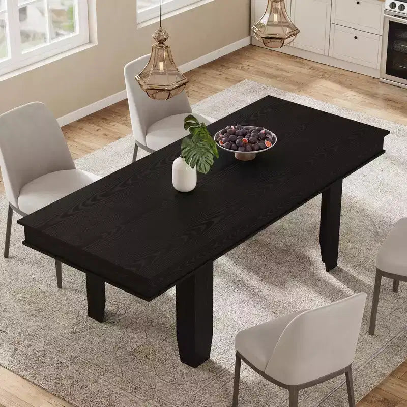 Tavolo da Pranzo Allungabile Rustico da 6-10 Posti Grande Tavolo da Cucina Rettangolare in Rovere da 160-220 cm Tavolo da Banchetto Moderno Rustico Robusta Struttura in Legno