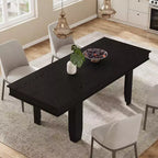 Tavolo da Pranzo Allungabile Rustico da 6-10 Posti Grande Tavolo da Cucina Rettangolare in Rovere da 160-220 cm Tavolo da Banchetto Moderno Rustico Robusta Struttura in Legno