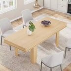 Tavolo da Pranzo Allungabile Rustico da 6-10 Posti Grande Tavolo da Cucina Rettangolare in Rovere da 160-220 cm Tavolo da Banchetto Moderno Rustico Robusta Struttura in Legno