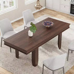 Tavolo da Pranzo Allungabile Rustico da 6-10 Posti Grande Tavolo da Cucina Rettangolare in Rovere da 160-220 cm Tavolo da Banchetto Moderno Rustico Robusta Struttura in Legno